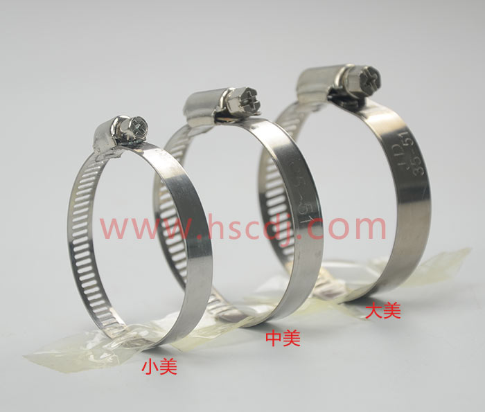 小美中美大美三種不同的不銹鋼喉箍區別