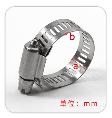 自來(lái)水管不銹鋼喉箍規(guī)格標(biāo)示圖