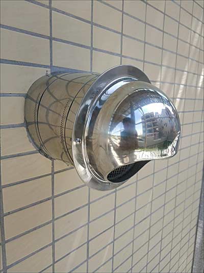 大規(guī)格不銹鋼喉箍用于抽油煙機(jī)排氣口案例圖